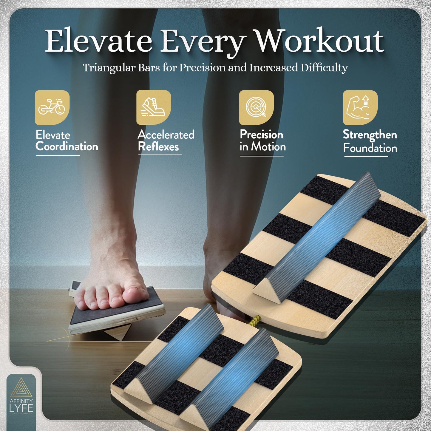 Foot & Ankle Strengthener Balance Board – Durable Foot Stretcher for Plantar Fasciitis Relief & Foot Health | Exercise Videos & Travel Bag